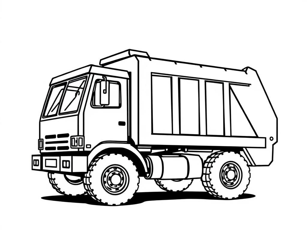 Construction Trucks Coloring Page