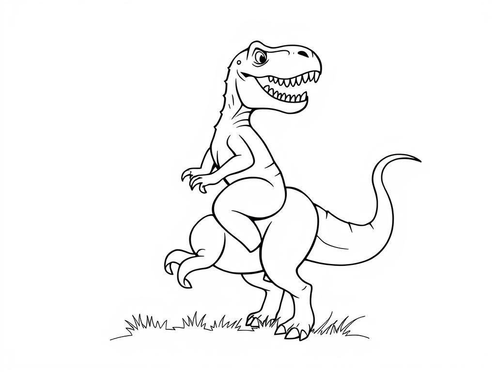 Preview of trex riding a horseback