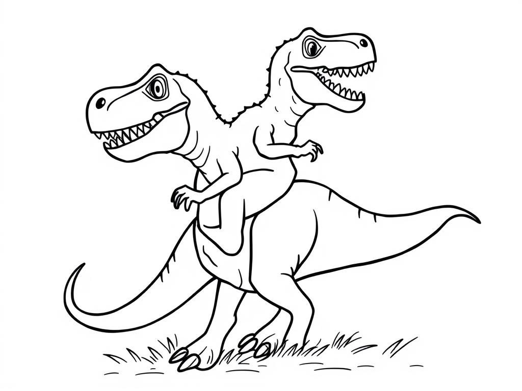 Preview of trex riding a horseback