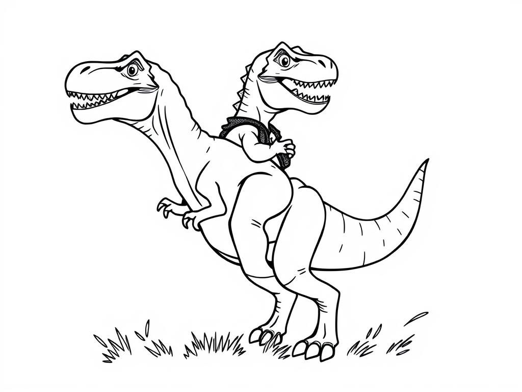 Preview of trex riding a horseback