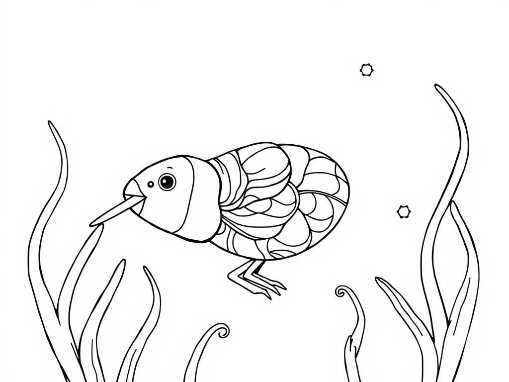 Armored Fish Coloring Page