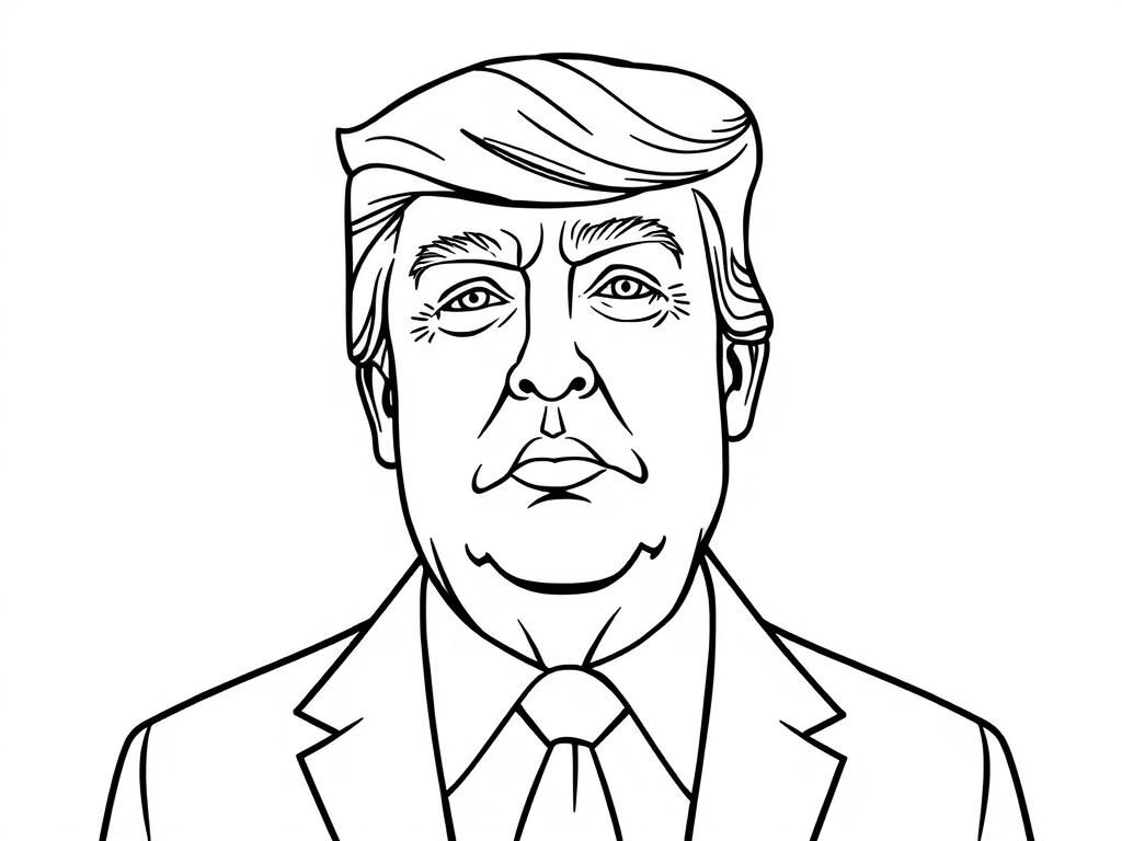 Businessman Portrait Coloring Page