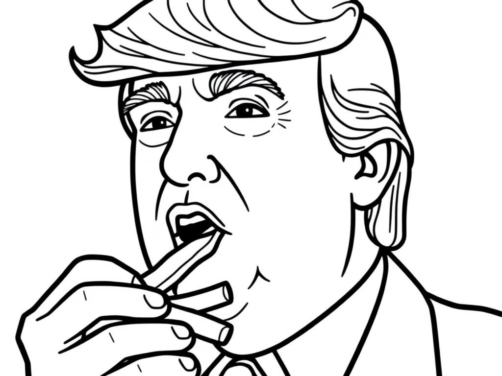 Man Smoking Cigar Coloring Page