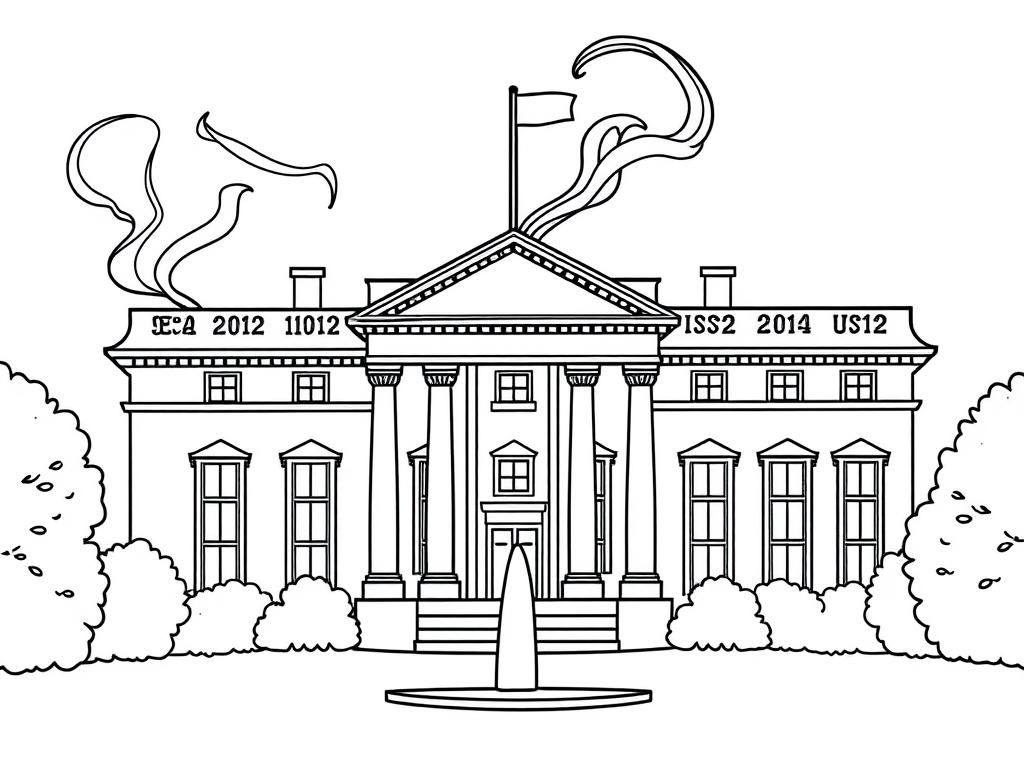 White House Coloring Page