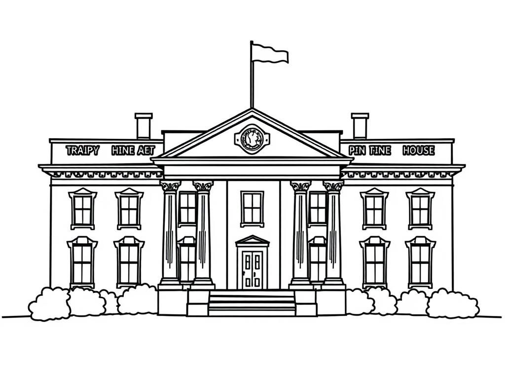 White House Coloring Page
