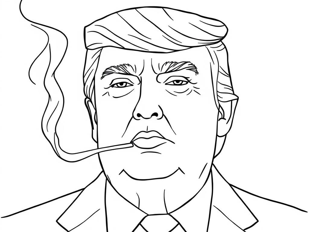 Smoking Man Coloring Page