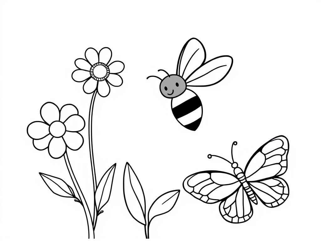 Whimsical Garden Coloring Page