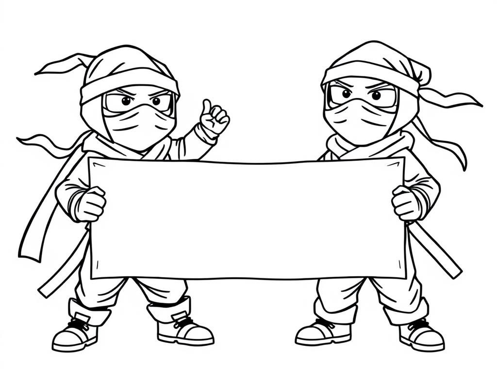 Ninja Warriors Coloring Page: Unleash Your Creativity