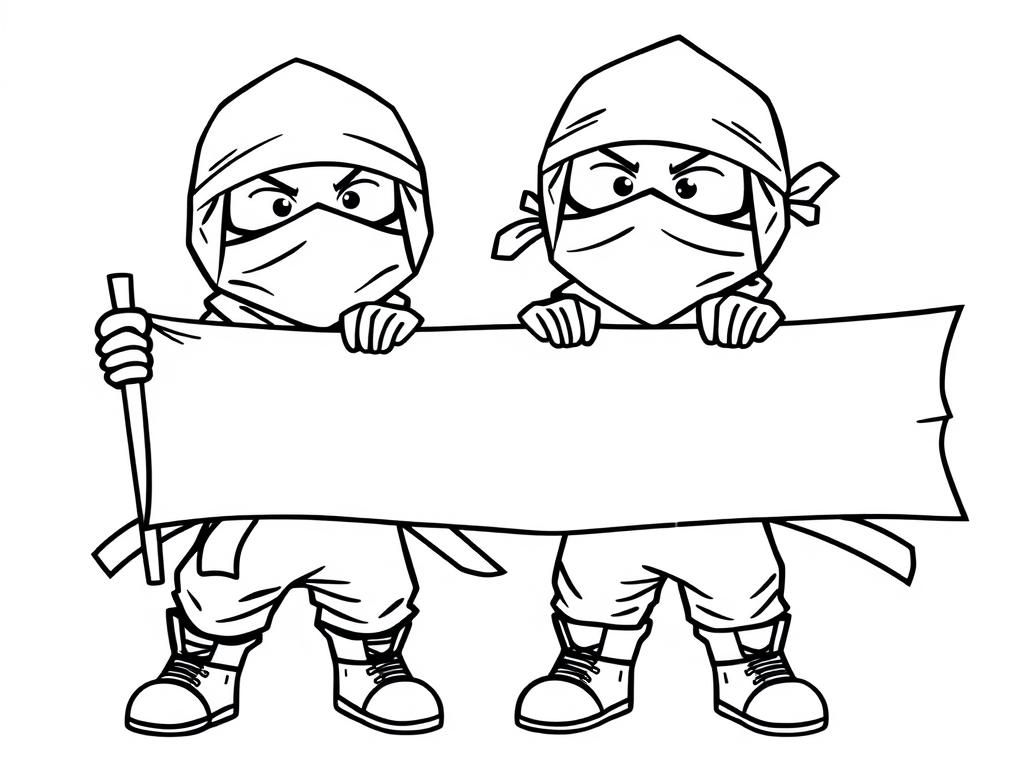 Ninja Coloring Page for Kids