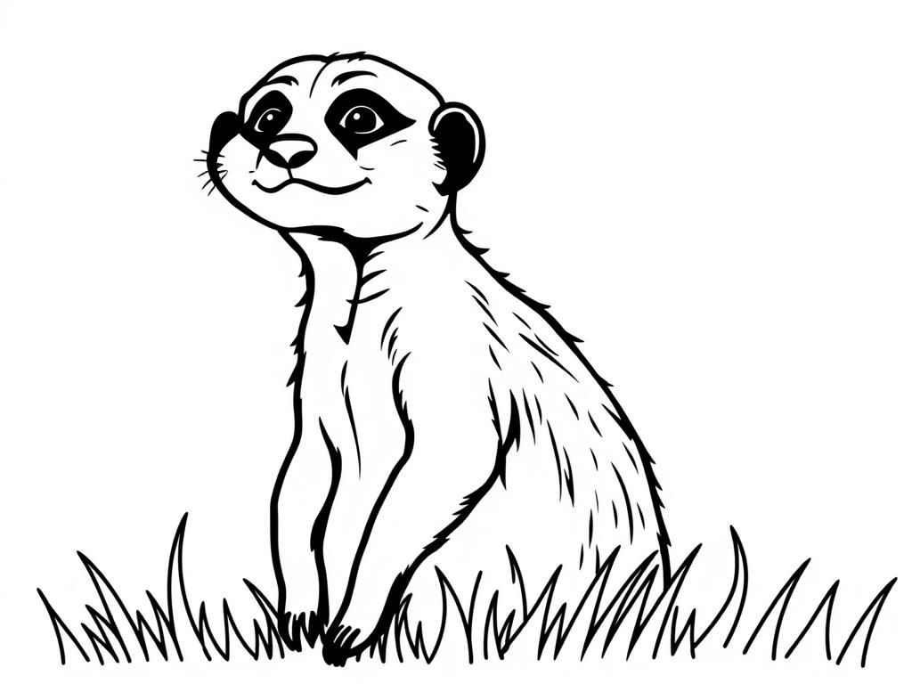 Meerkat Coloring Page