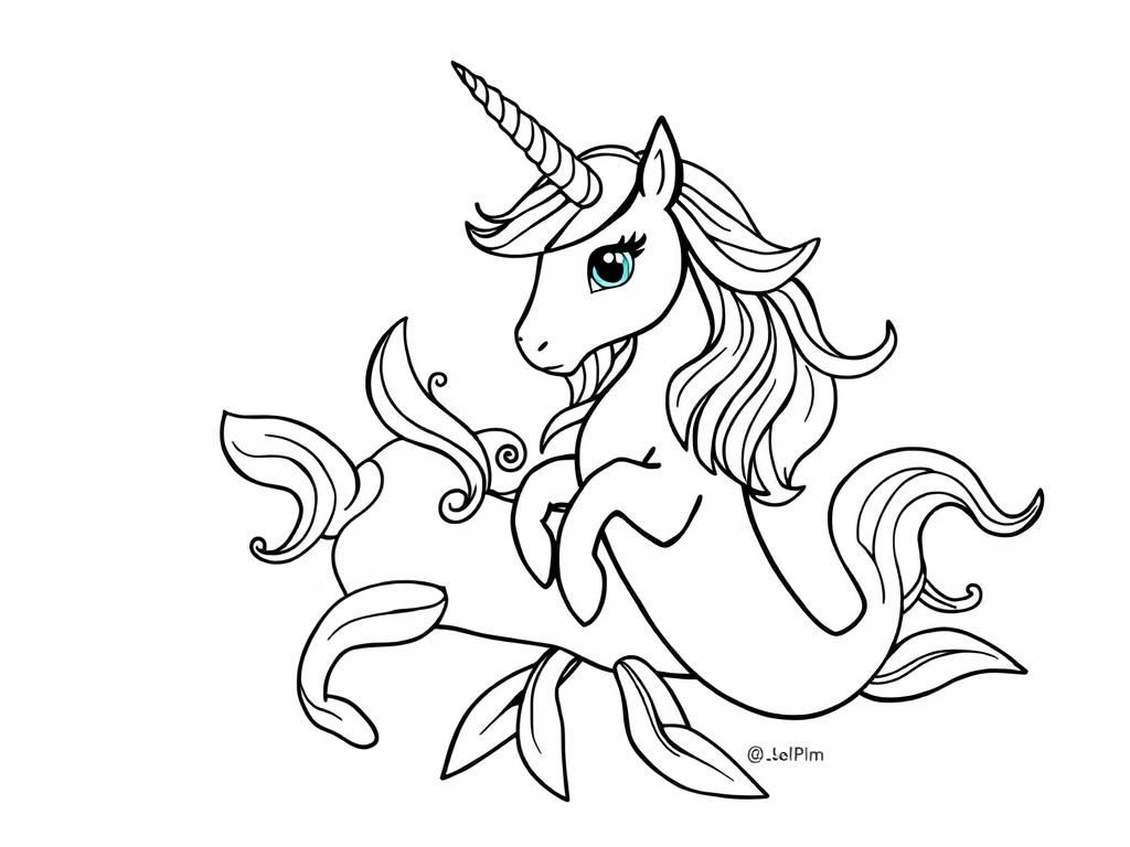 Unicorn Coloring Page