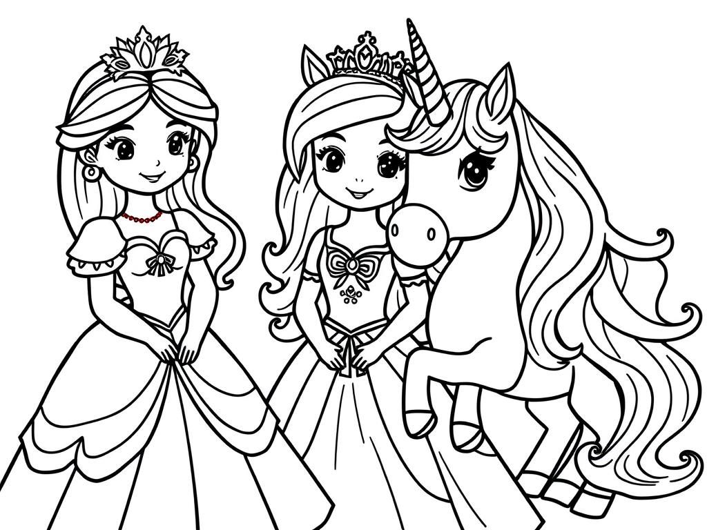 two princesses and a unicorn