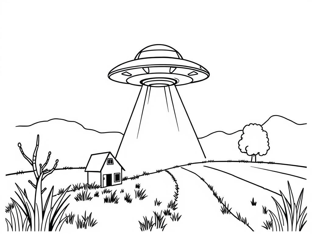 ufo abducting a coe from a farm