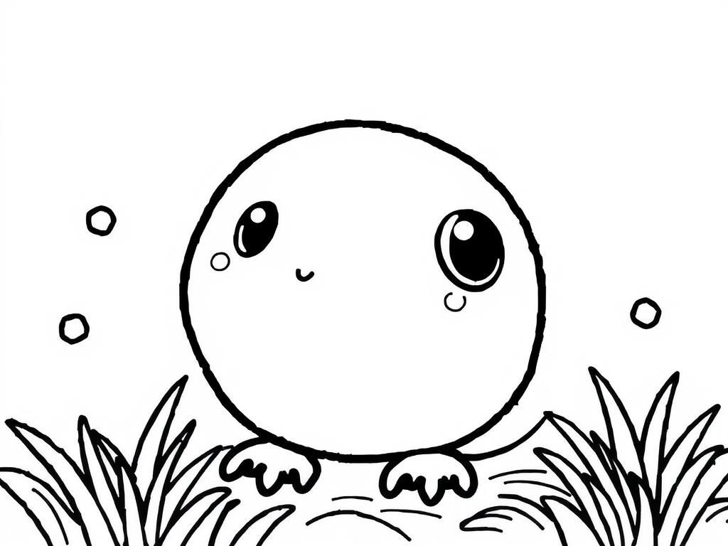Cute Cartoon Creature Coloring Page