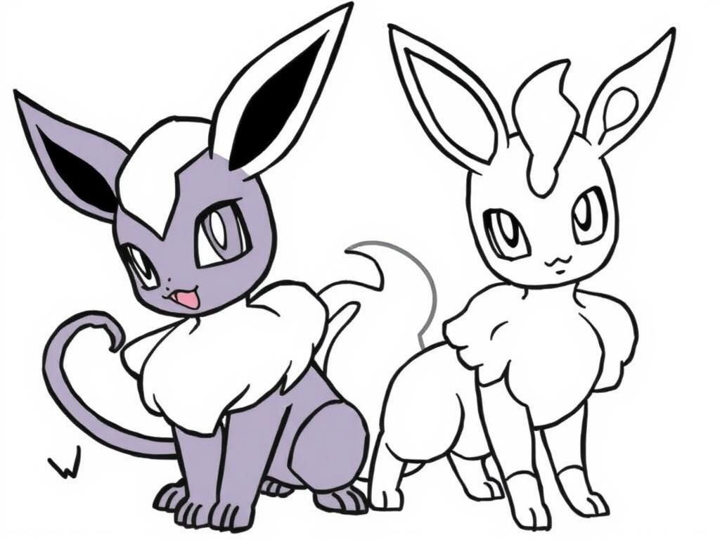 Eevee Evolution Coloring Page
