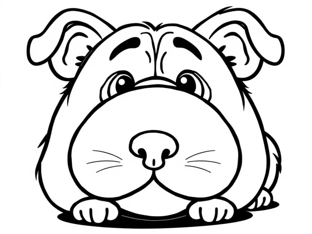 Uncanny fat chubby dog