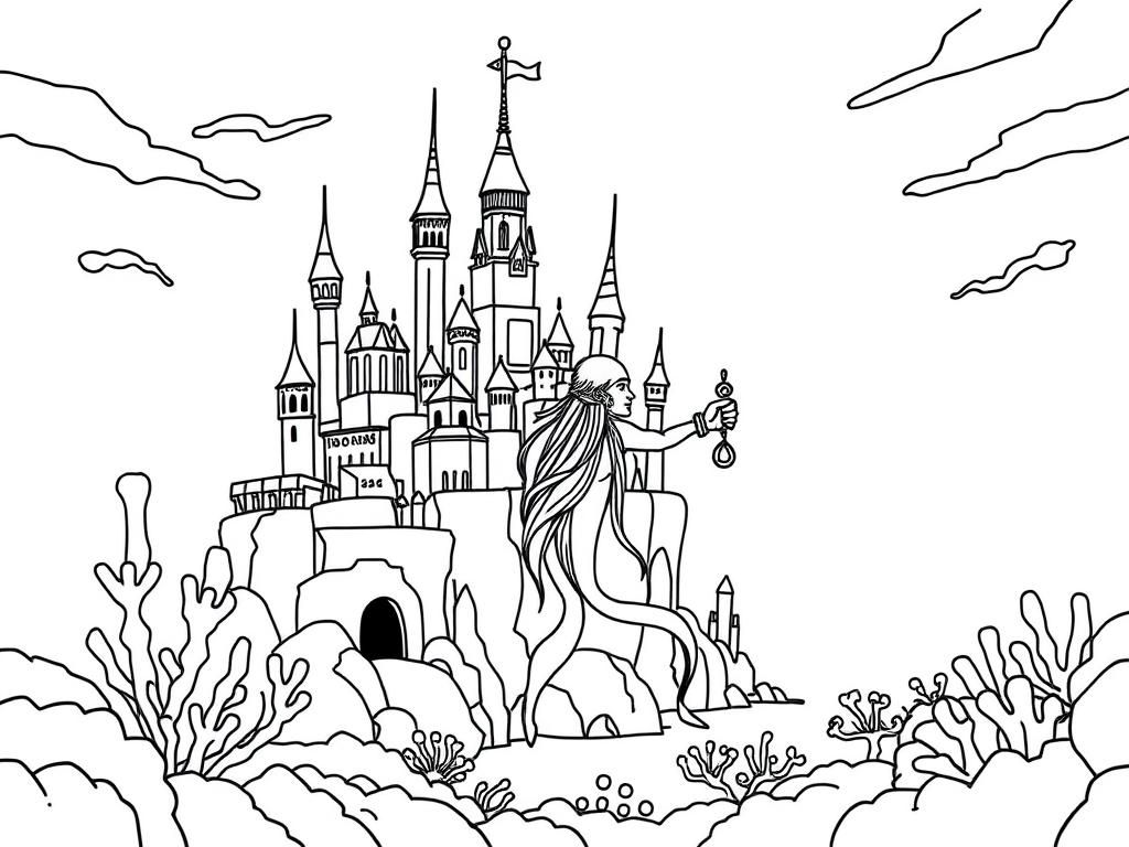 Mermaid Coloring Page