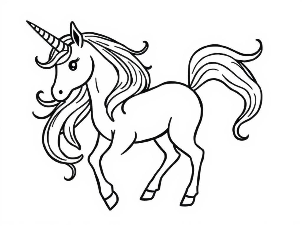 Unicorn Coloring Page