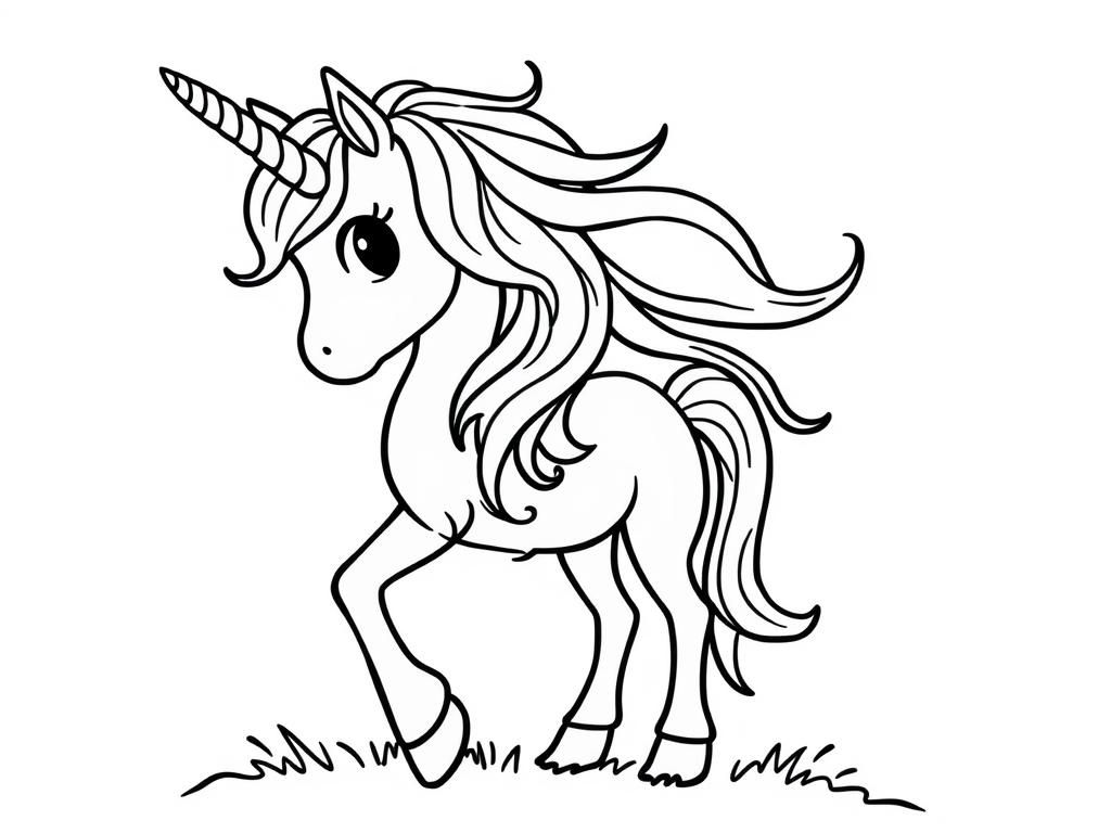 Unicorn Coloring Page: Magical Creature Fun