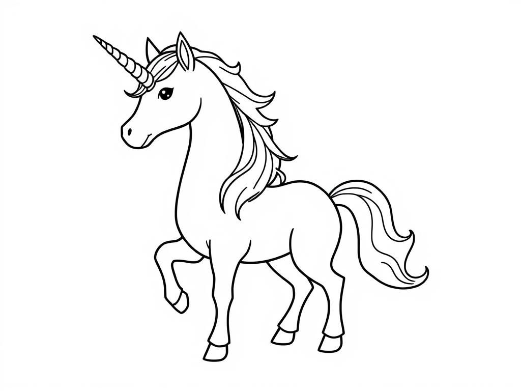Unicorn Coloring Page