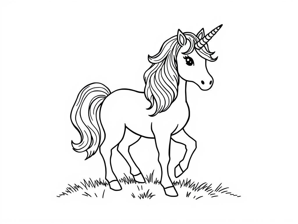 Unicorn Coloring Page