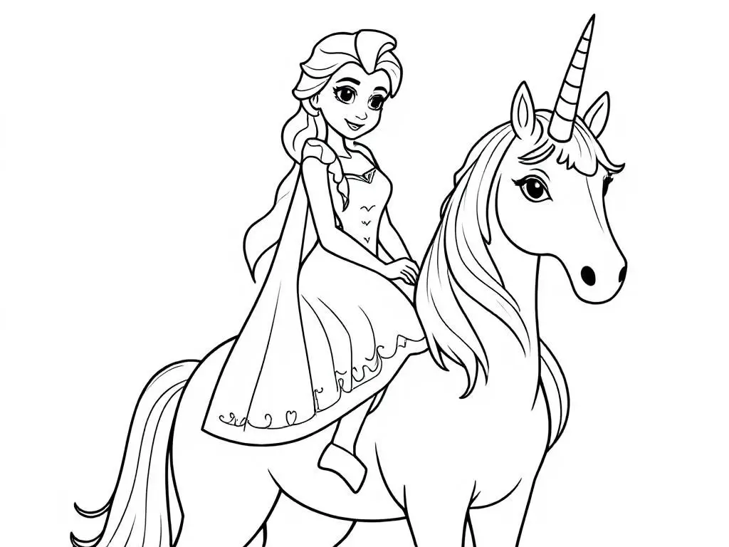 Unicorn Coloring Pages