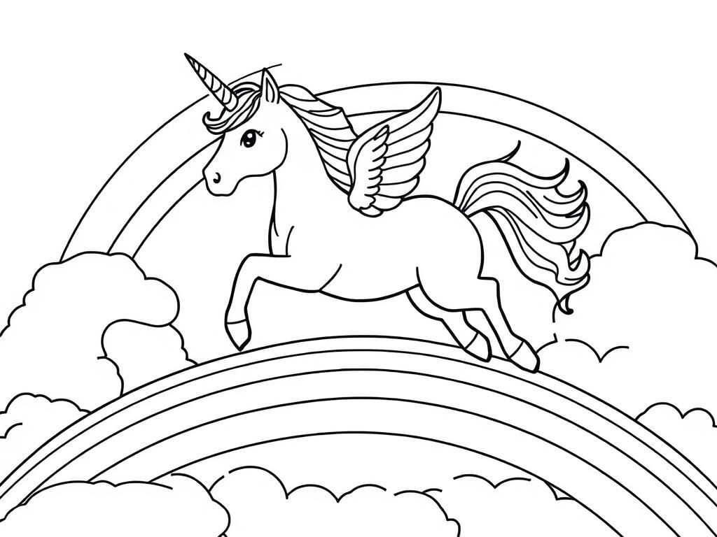 Unicorn Coloring Page