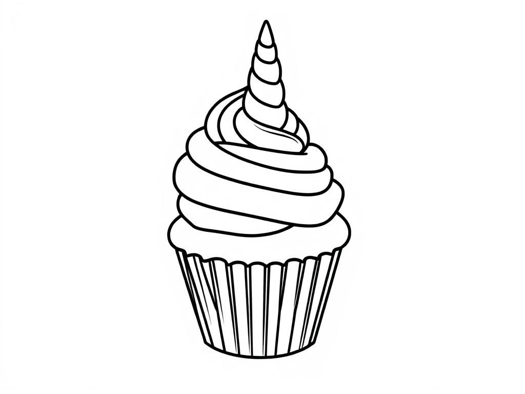 Cupcake Coloring Page