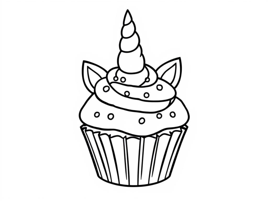 Cupcakes Coloring Page