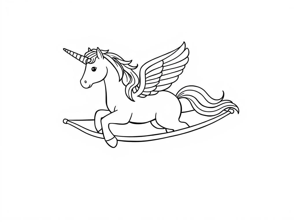 Unicorns Coloring Page