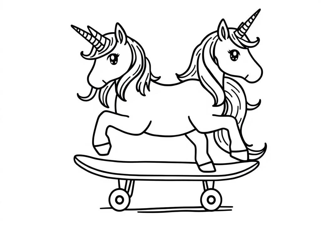 Preview of unicorn on a skateboard