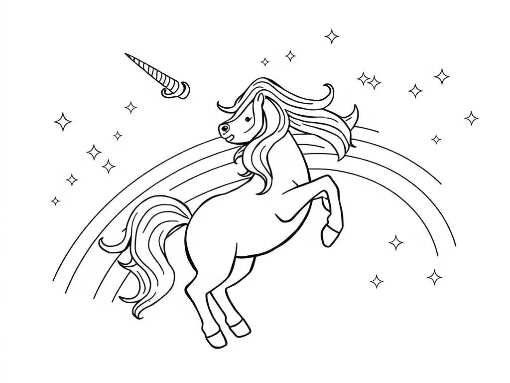 Unicorn Coloring Page for Kids
