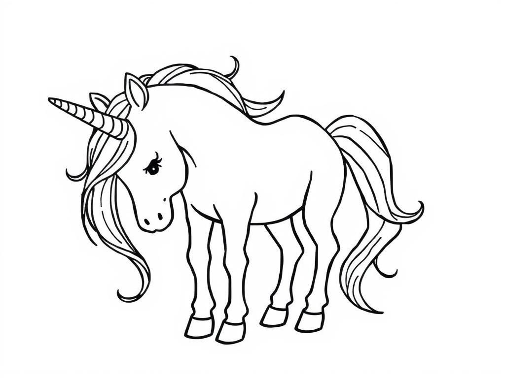 Unicorn Coloring Page