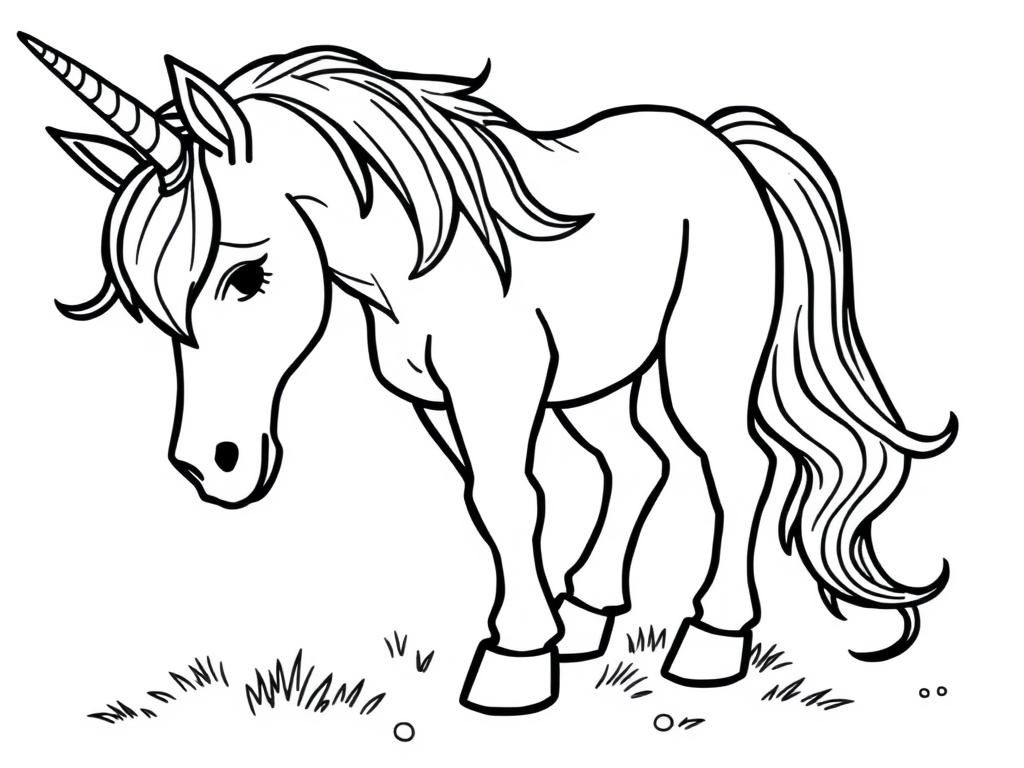 Unicorn Coloring Page