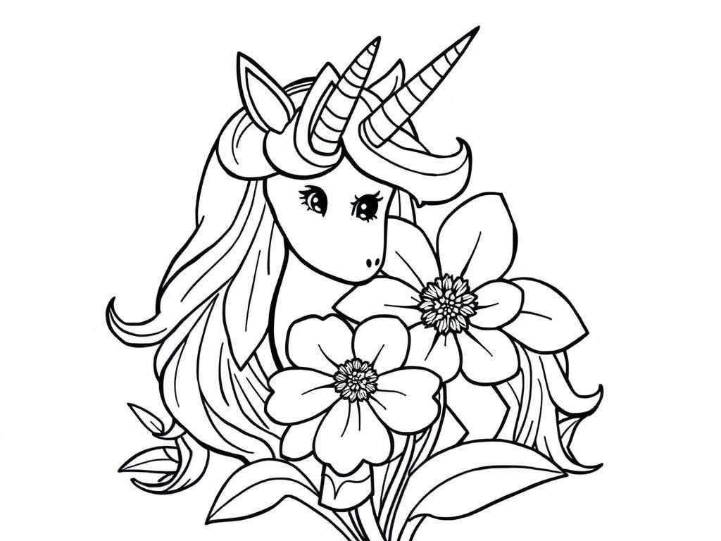 Unicorn Coloring Page