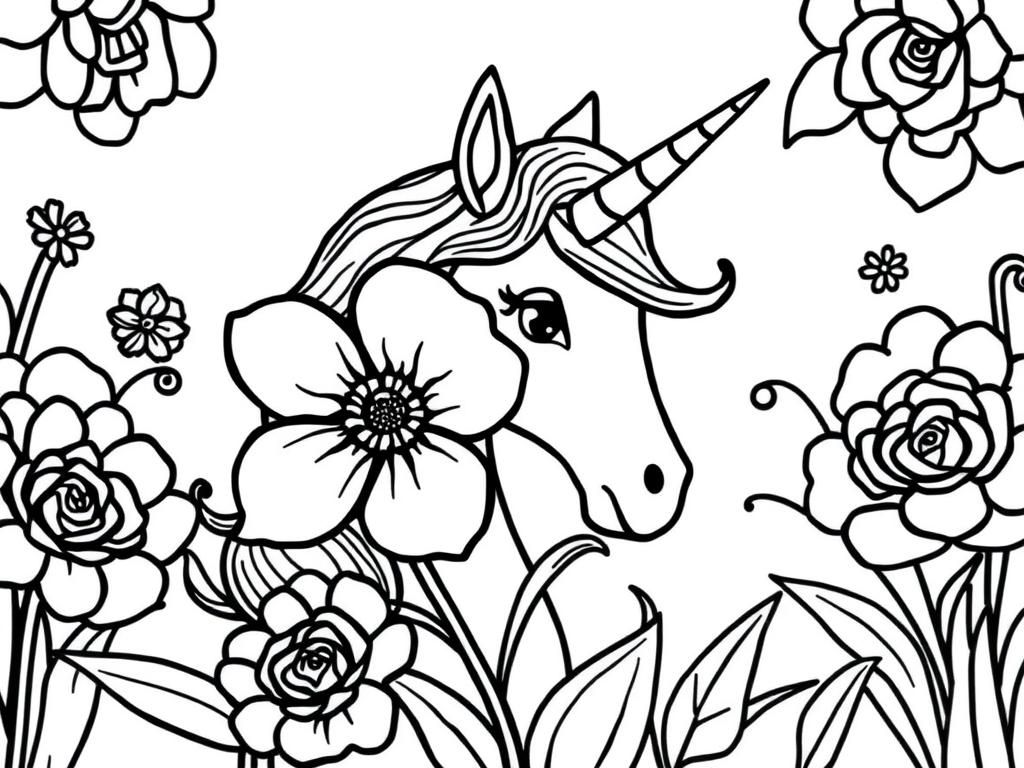 Unicorn Coloring Page