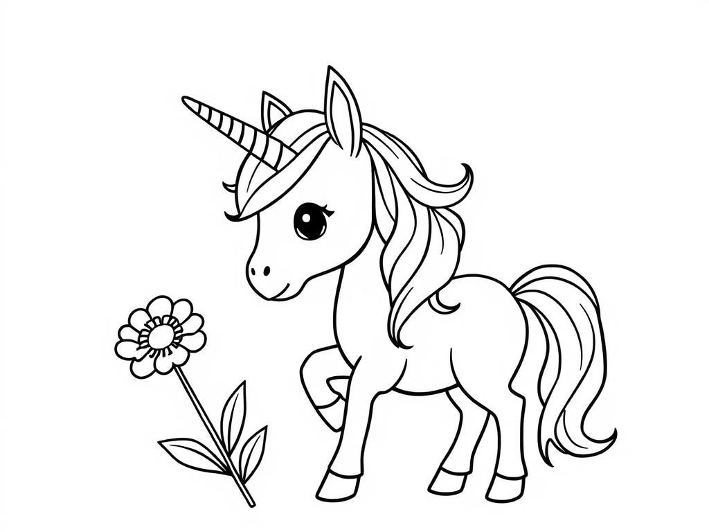 Unicorn Coloring Page