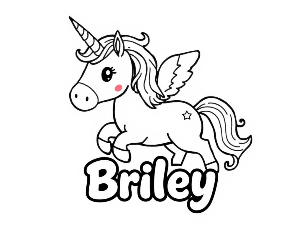 Unicorn Coloring Page for Kids