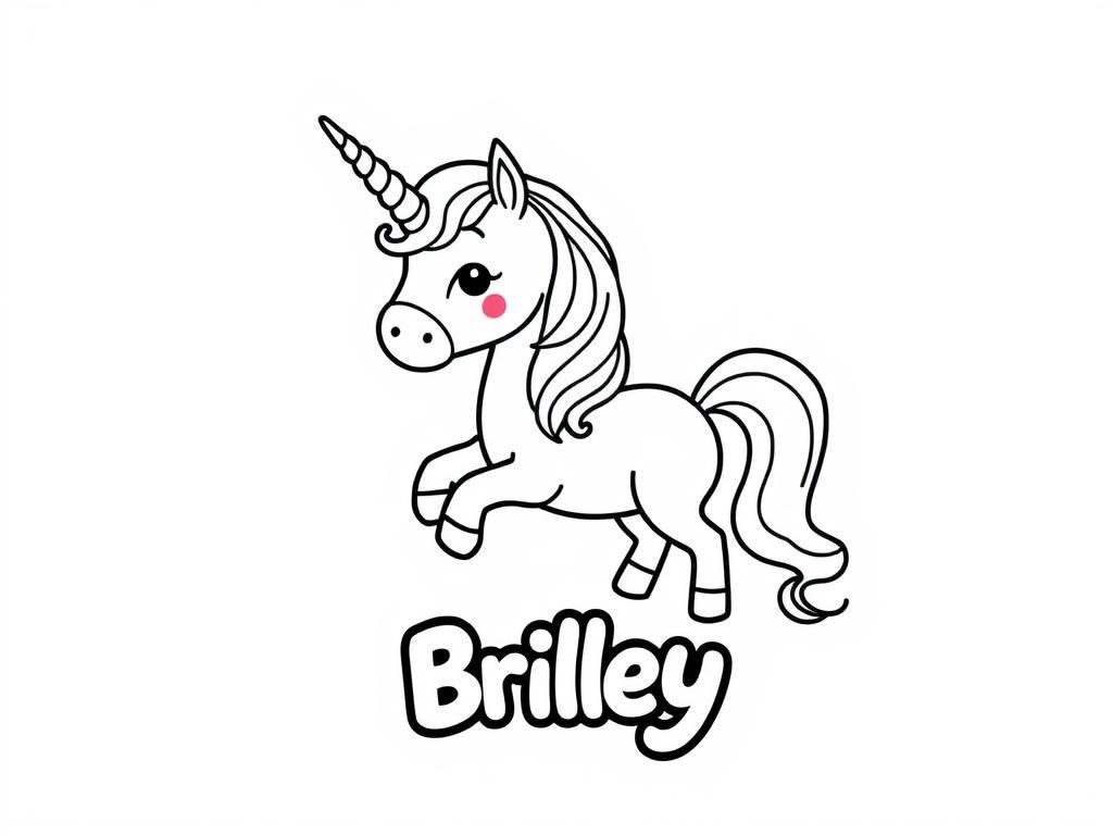 Unicorn Coloring Page for Kids