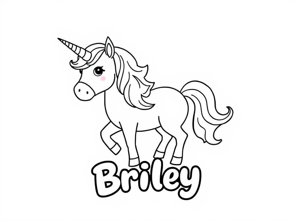 Unicorn Coloring Page