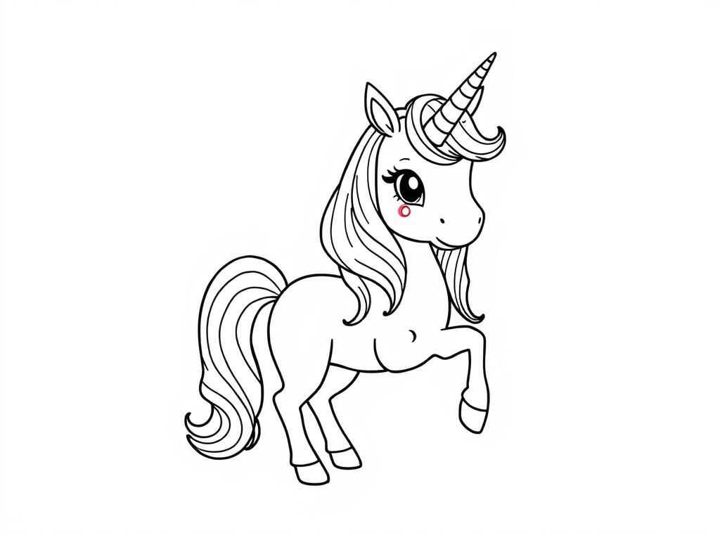 Unicorn Coloring Page for Kids