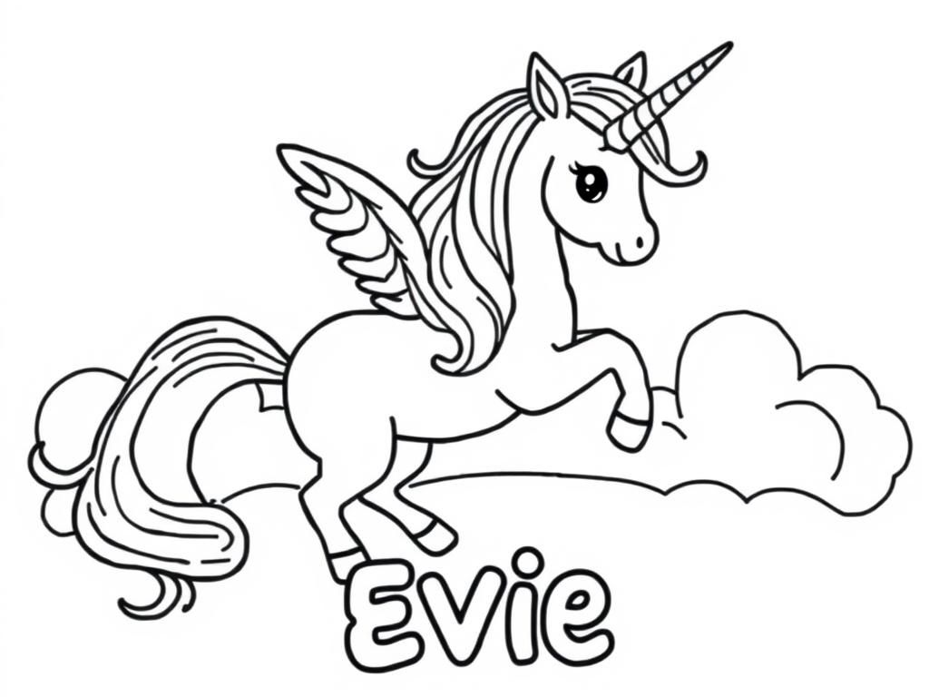 Unicorn Coloring Page