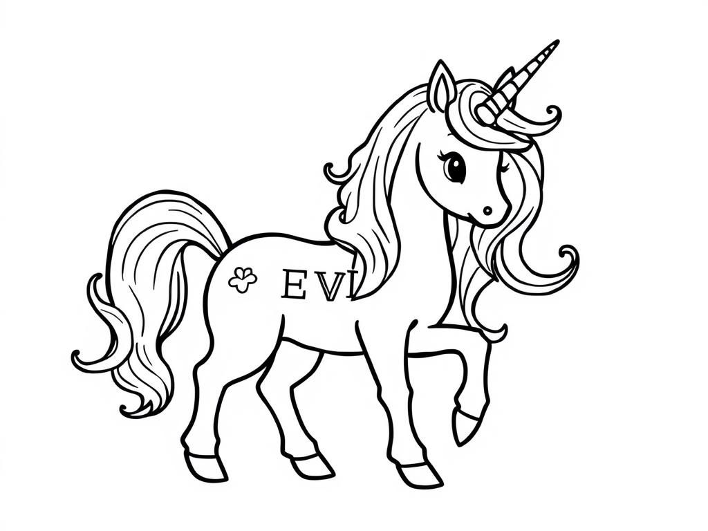 Unicorn Coloring Page