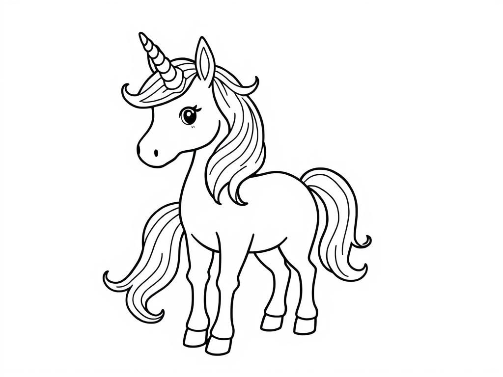 Unicorn Coloring Page