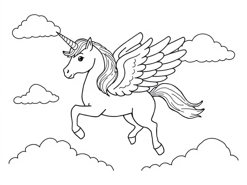 Unicorn Coloring Page
