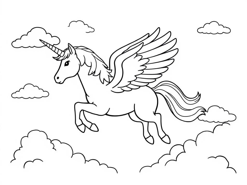 Unicorn Coloring Page