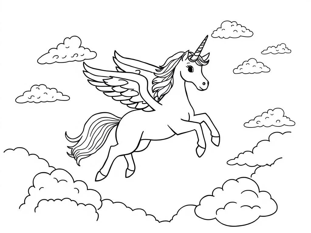Unicorn Coloring Page