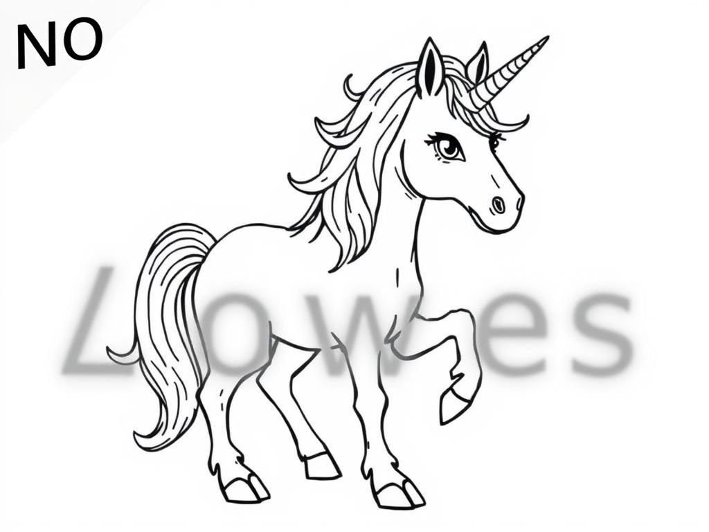 Unicorn Coloring Page for Kids