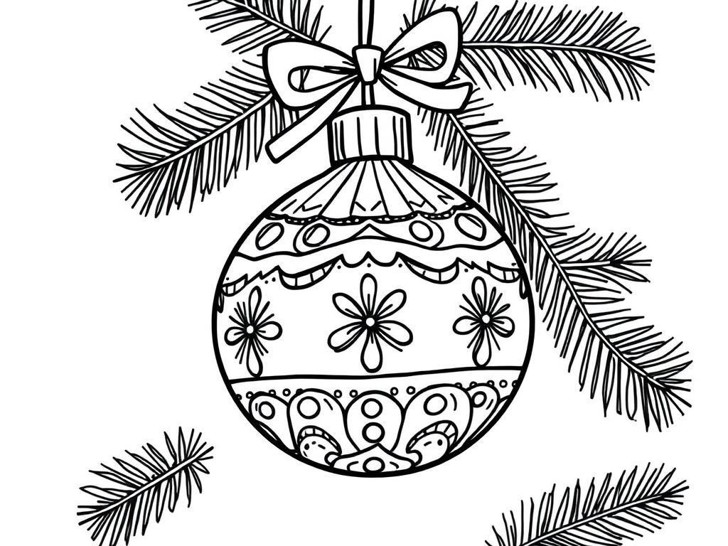 unique christmas ornament - Free Printable Coloring Page