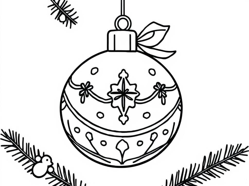 Christmas Ornament Coloring Page